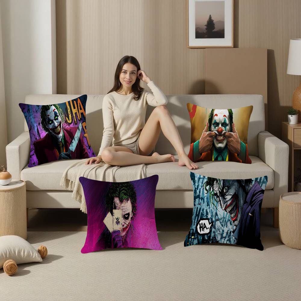 J-Joaquin P-Phoenix J-Joker Anime Decorative Room Aesthetics Pillow Case Home Decor Bedroom Sofa Bed Couch Pillow Cover 45x45