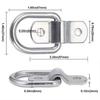 1-10Pcs D Rings with Screws Tie Down Anchors Ring Pull Hooks Iron Lashing Ring Fastener For Car Boat Cargo Trailer Vehicles RV