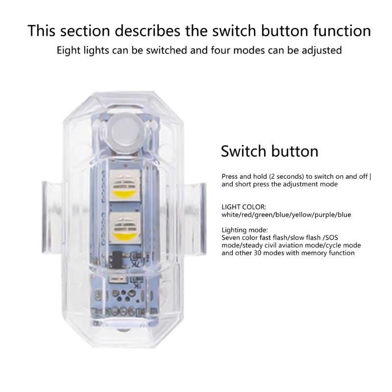 Remote Control LED Warning Lamp Rechargeable LED Strobe Light High Brightness Lamp for Enhanced Night Driving Safety