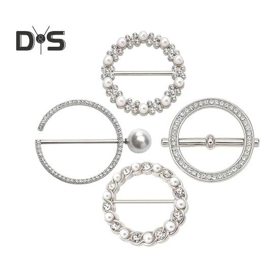 

4 шт. пуговицы с завязками на углах для одежды, круглые, в форме круга, с искусственным жемчугом, стразами, зажимы для шарфов, зажимы для галстуков футболок, зажимы для затягивания рубашек серебряный