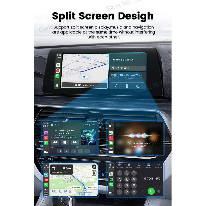 Mini 5 Pro CarlinKit 5.0 Wireless CarPlay Dongle Wireless Android Auto Adapter AI Smart Box Car Intelligent Systems For OEM Car