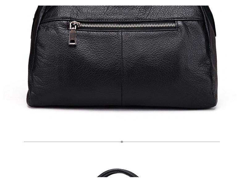 European & American Style Large Capacity Women's Soft Cowhide Handbag - Autumn/Winter Simple Fashion Shoulder Bag