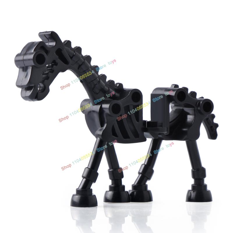 

Средневековый рыцарь скелет лошадь серия животных строительные блоки собрать сцену кирпичи игровой образовательный детские игрушки