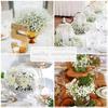 Artificial Gypsophila Mini Heads Hydrangea White Flower Wedding Supplies Home DIY Baby Shower Decor Fake Flower Arrangement