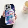 N104 Christmas Happy New Year Soft Phone Cases for Samsung S24 S23 Plus A15 A12 A35 A54 Infinix Hot40i Tecno Plating Frame Camera Protector Back Cover