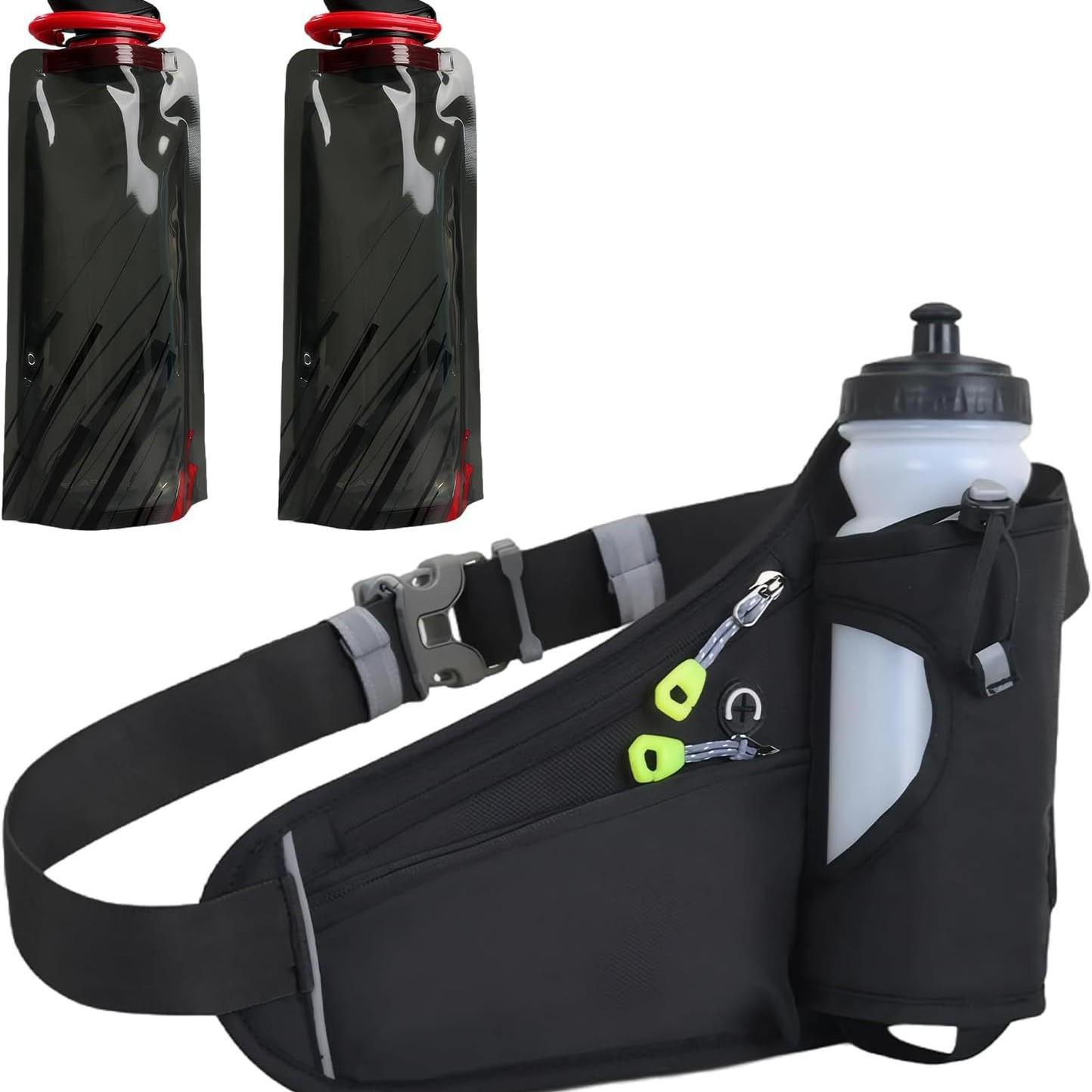 

Unisex Multifunctional Outdoor Fitness Waist Bag with Water Bottle Holder for Hiking and Mountaineering Under 20L чорний