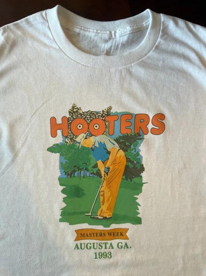 HOOTERS Неделя Мастеров 1993 Винтажный Гольф-Ти Hooters 3XL