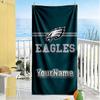 Philadelphia Eagles Customize Text Beach Towel High Absorbency Quickdry Perfect For Traveling Yoga Camping And Swimming