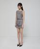 Peulleeoeob Draped Mesh Layered Mini Skirt (Fl-265_Gray)