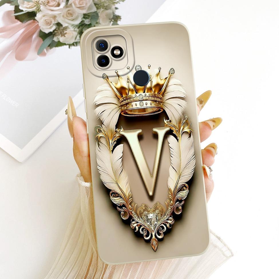Casing For ITEL Vision 1 Plus Cover For ITEL P36 Phone Case Silicone Luxury A-Z Letters Fashion Crown 2D Painted
