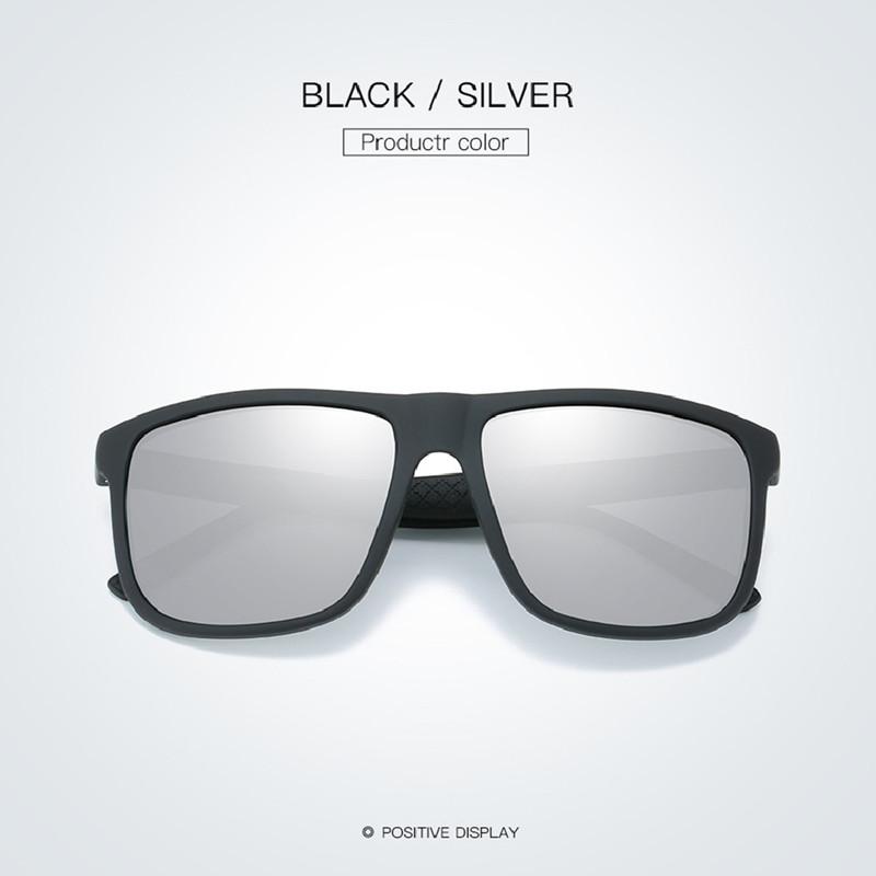 

Европейские и американские мужские и женские модные красочные поляризованные солнцезащитные очки для вождения серебряный