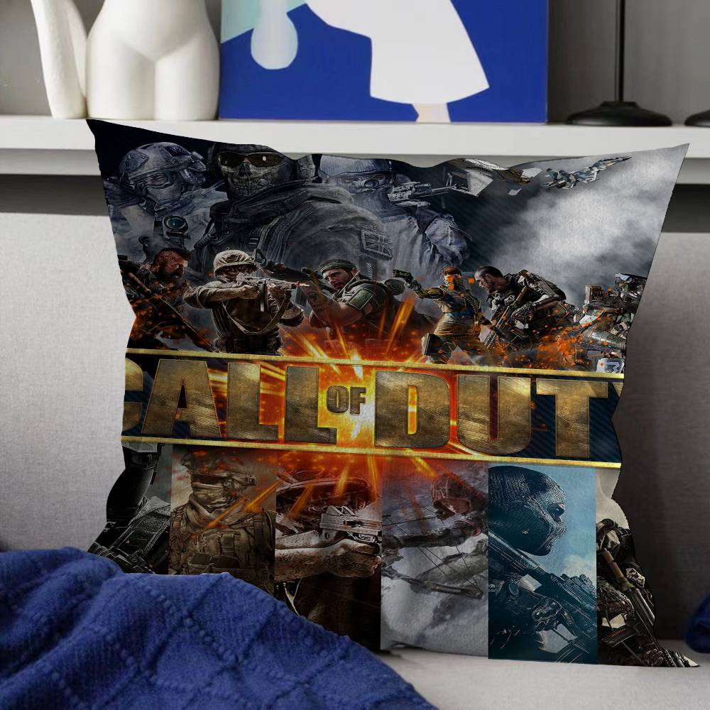 

C-Call of Duty Cushion Cover Inches Farmhouse Decor Home Throw Pillow Covers for Couch Decorations 12x12Inch