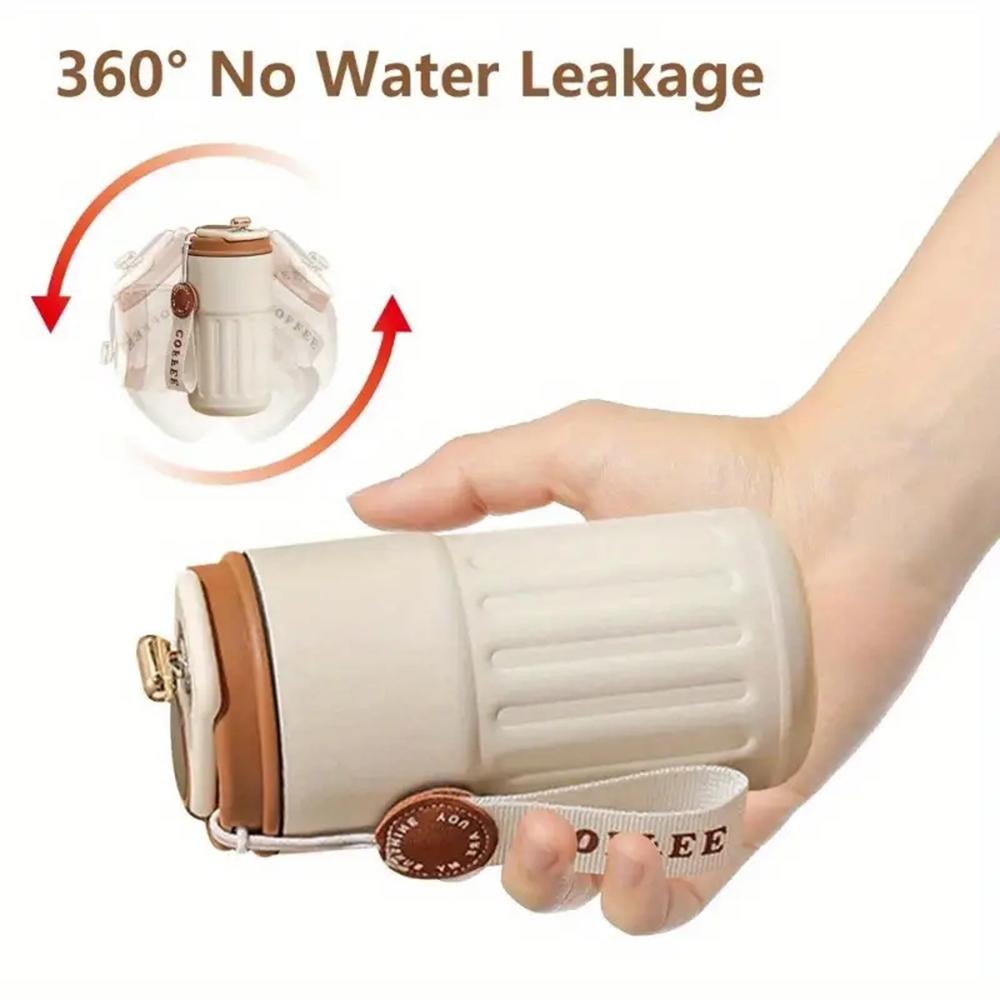 450ML Stainless Steel Coffee Cup Digital Display Travel Thermal Mug Leak-Proof Thermos Bottle Mug Vacuum Flask Insulated Cups