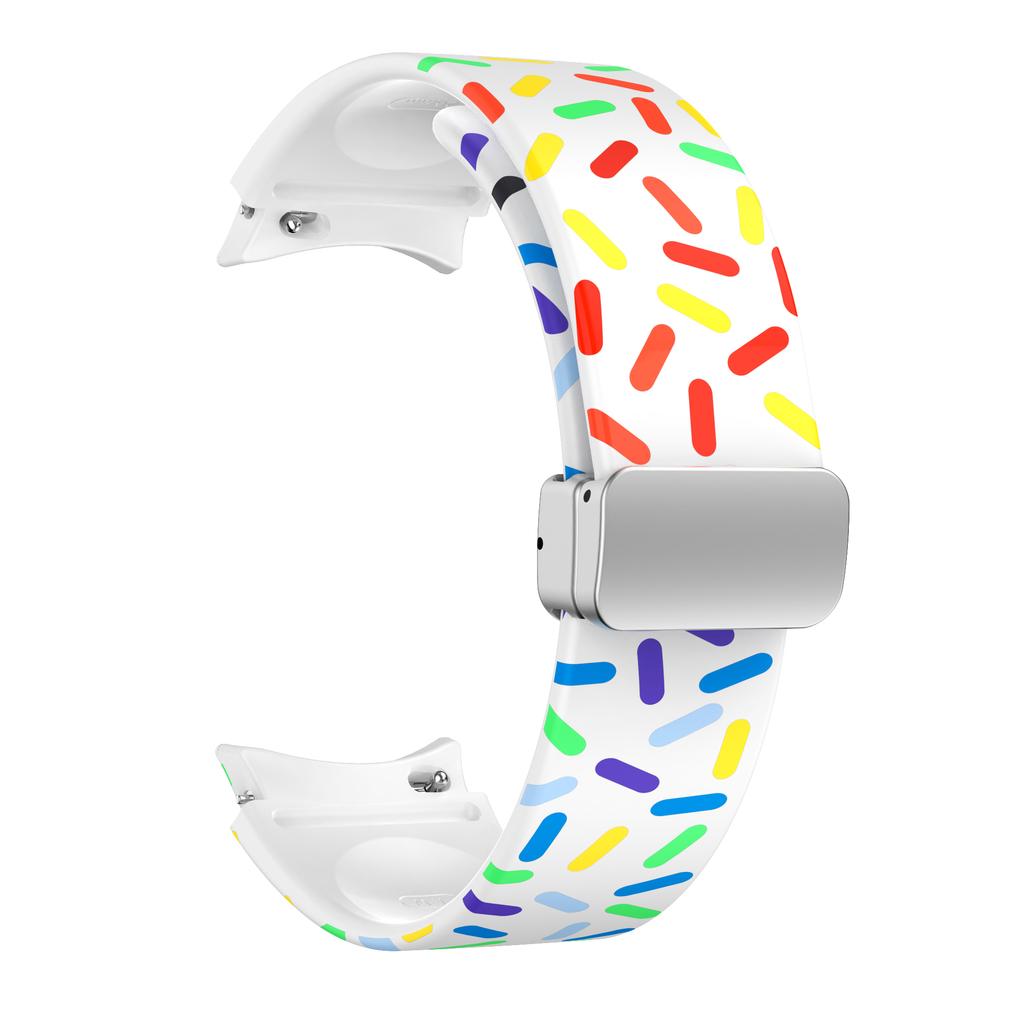 Magnetische D-gesp Siliconen Band Voor Samsung Galaxy Watch 6 5 4 Serie Sportband Voor Galaxy Watch 45 44 40/Classic 47 46 43 42