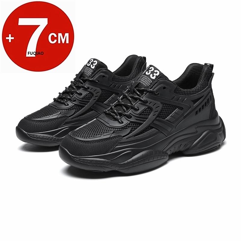 Neue 7cm Absatzsteigernde Retro-Sneaker Für Herren Übergröße 36-46 Bequeme Klobige Dicke Sohle Freizeit-Sport-Aufzugsschuhe