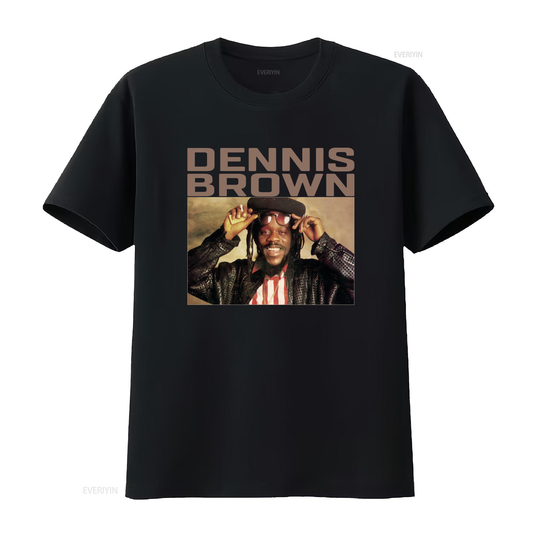 

Slow Down Dennis Emmanuel Brown CD Jamaican Reggae Musician T shirt vintage Washed Breathable graphic Versatile Slightly 4XL