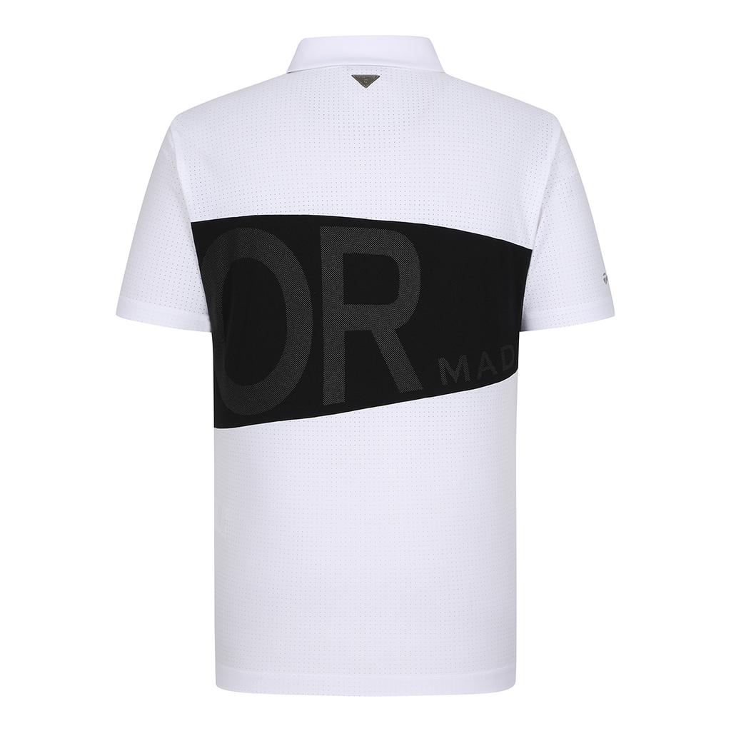 TAYLORMADE APPAREL Men'S Big Lettering Block Perforated Collar Short Sleeve T-Shirt T8031Tn2243-100