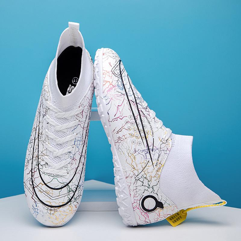 One shoe high-top mandarin duck with football shoes men's tf broken nails short nails ag long nails student sports training shoes