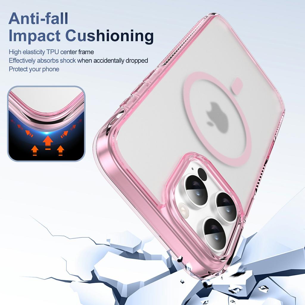 For iPhone 16 Pro Case with Camera Touch Control Button PC + TPU Phone Cover Compatible with MagSafe