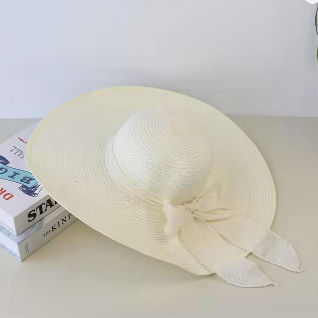 Sommer Frauen Stroh Hut Bowknot Breite Krempe Floppy Panama Hüte Weibliche Dame Outdoor Faltbare Strand Sonne Kappe