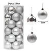 24Pcs 3cm Christmas Balls Christmas Tree Decoration Xmas Hanging Tree Pendants Home Party Christmas Tree Decor New Year Gifts