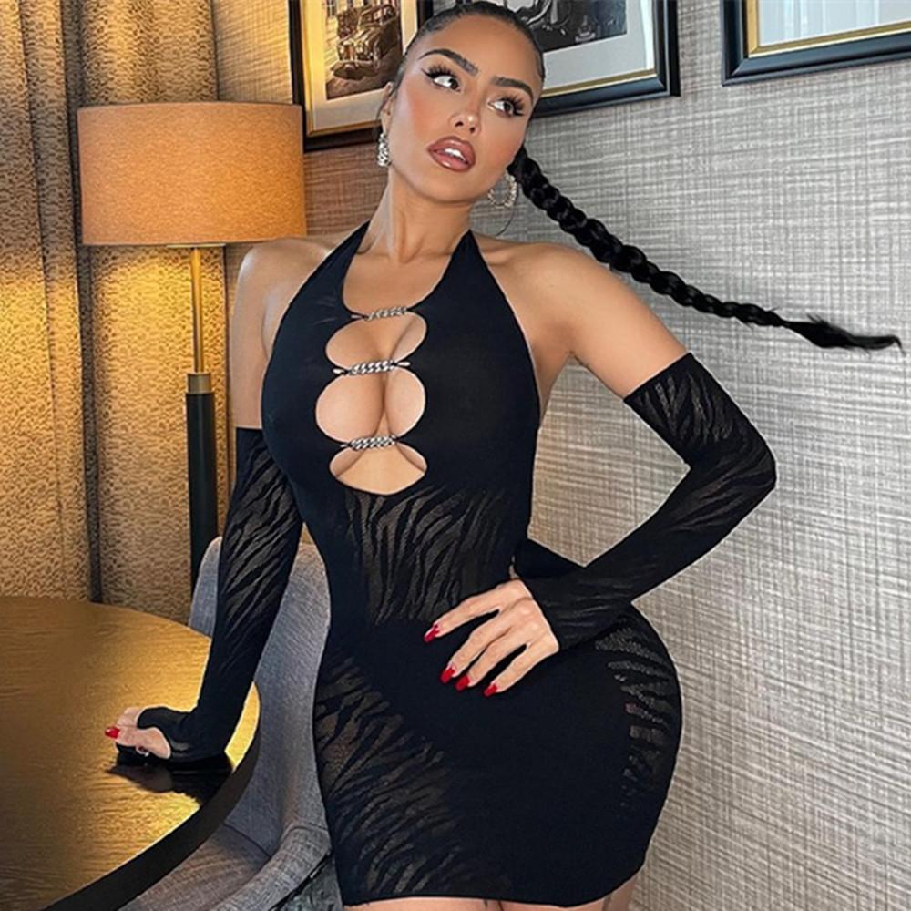 Fishnet Short Dress Sexy Lingerie For Women Wrap Hip Skirt Babydoll Sleepwear Fishnet Short Net Skirt Sexiest Slim Mini Dress