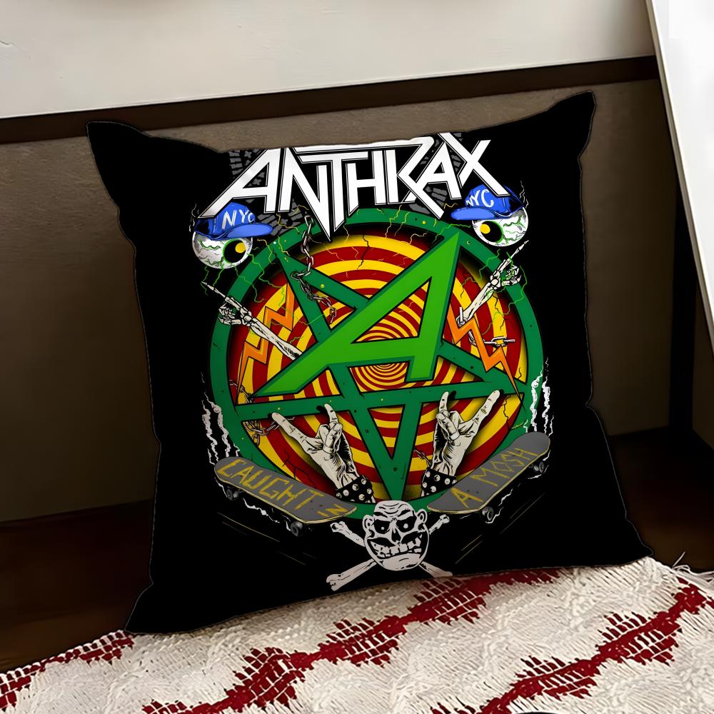 AAnthrax Band Cushion Cover Reversible Soft Durable Pillow Cover Home Car MultiScene Use for Daily Comfort