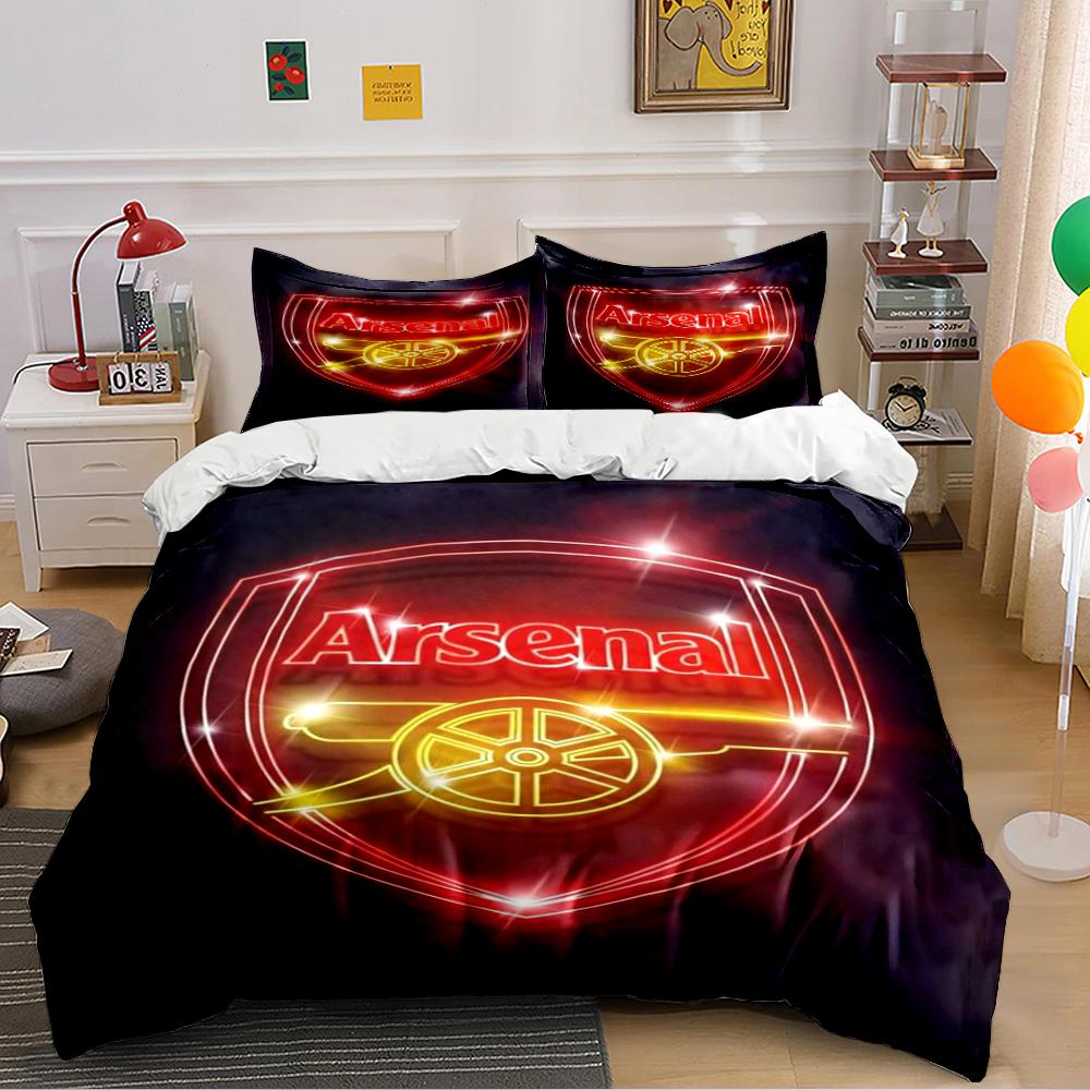 Arsenal Logo Bedding Set Bedding set (1 duvet cover, 2 pillowcases, duvet not included)