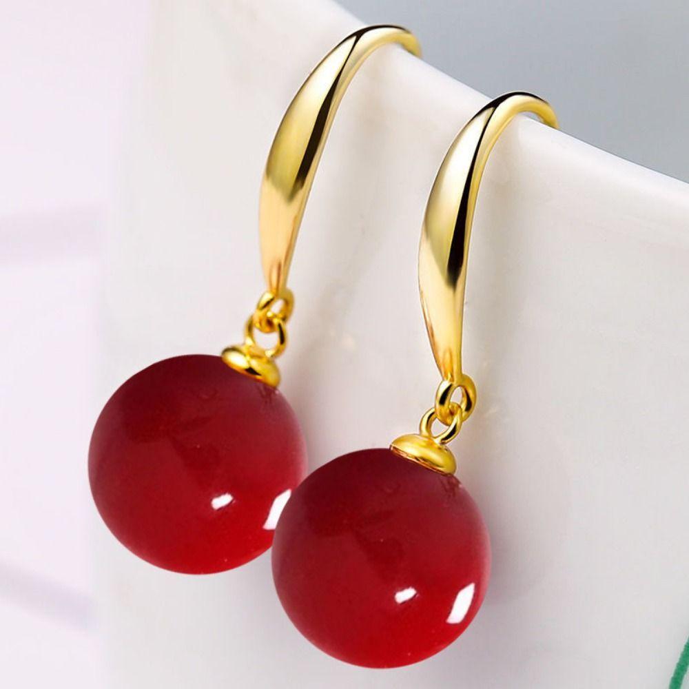 Shell Beads Long Earrings Simulation Freshwater Pearl Ear Hook Simple Drop Earrings  Female