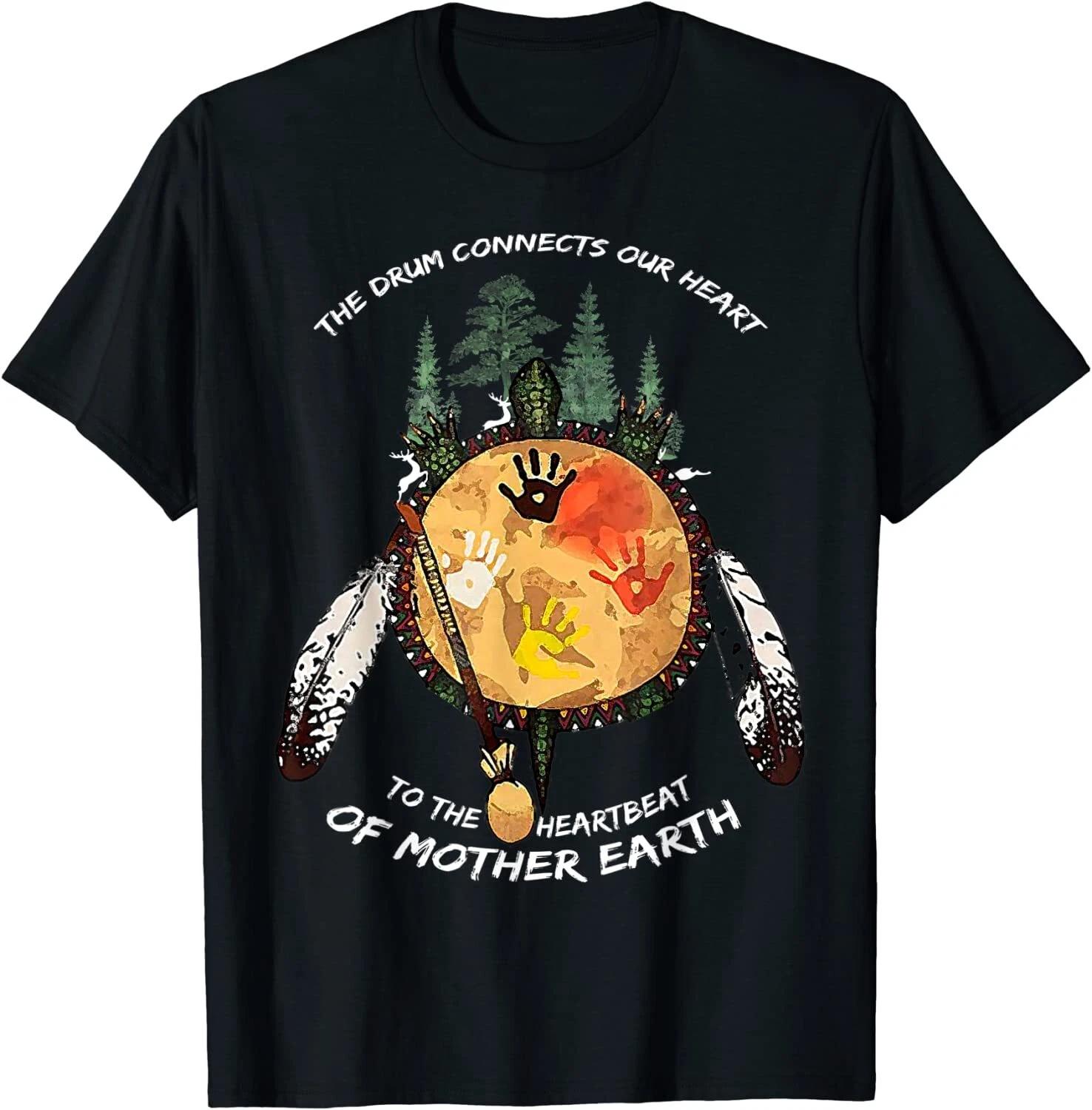 Native american pride native drum black Design Premium T-Shirt S-3XL M