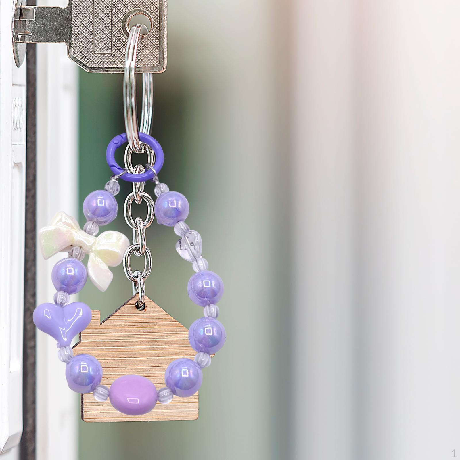 

Ремешок для телефона с цепочкой из бисера, акриловые бусины, украшение для сумки, ручка фиолетовый