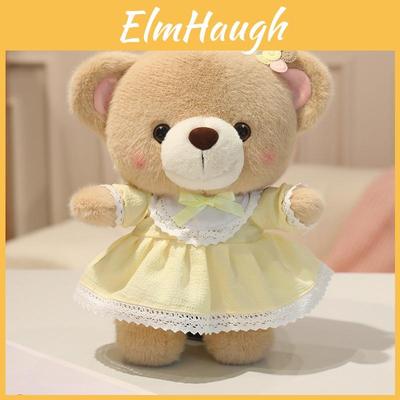 Plush Bear Doll With Dress For Kids Birthday Gift And Decorative Toy