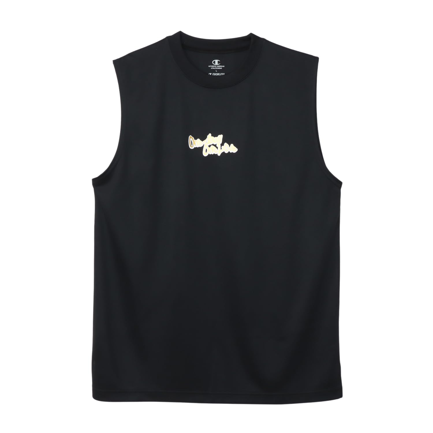 

Майка Champion Tank Crew Quick Высокоантибактериальная и Защищающая от запаха Графическая Без рукавов Черный x Золотой Топ, Шея, Сушка, Дышащий, Устойчивый, Принт, Футболка,