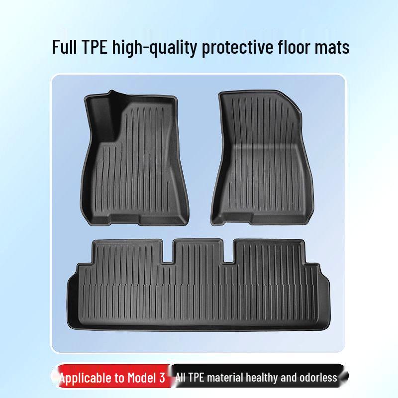 Tesla Model 3/Y TPE Trunk & Front Trunk Mats, Car Floor Mat Accessories