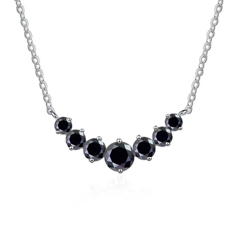 2.8CT Total Moissanite Necklace Elegant Sterling Silver Neck Jewelry Decoration Gift for Proposal Engagement Birthday Gift