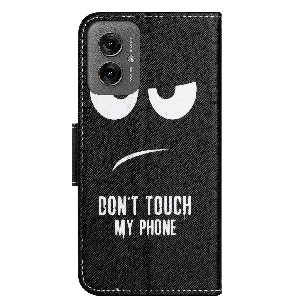 For Motorola Moto G55 5G Case Cross Texture Leather Phone Cover Pattern Printing