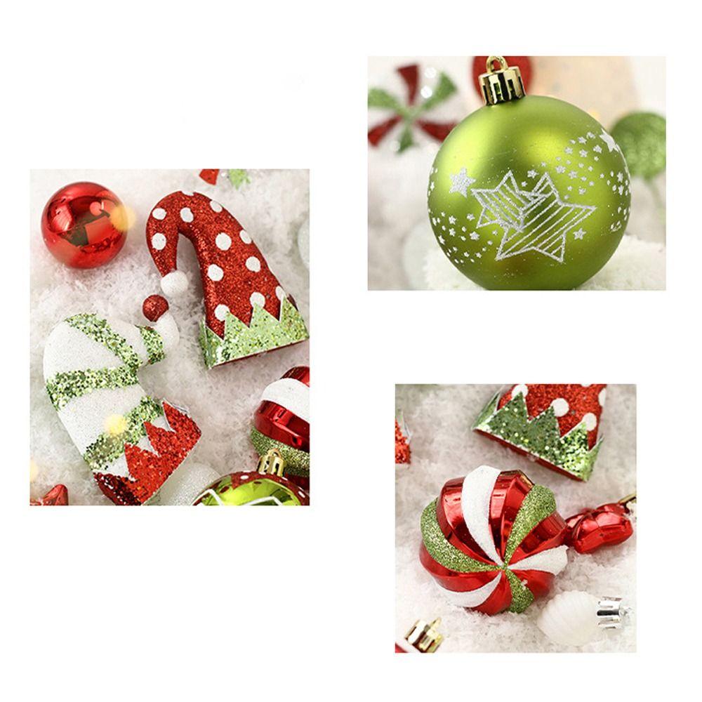 50pcs Reusable Electroplated Christmas Hanging Balls Xmas Tree Pendants Merry Christmas Decoration