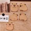 4Packs Adorable Capybara Sticky Notes Set - 3D Animal Shape Self-adhesive Memo Pads for Students/Office