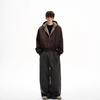 Men's Winter Thickened Double-Sided Furry Hooded Cotton Jacket, Warm Wide-Silhouette Coat, Plus Velvet, Couple Outerwear.