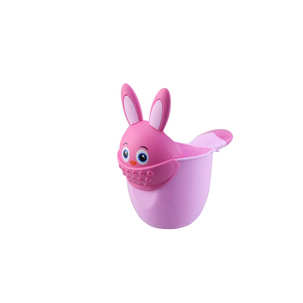 Newborn Child Shower Shampoo Cup Baby Cartoon Rabbit Shower Cup Baby Shower Water Spoon Bath Cup Watering Cup
