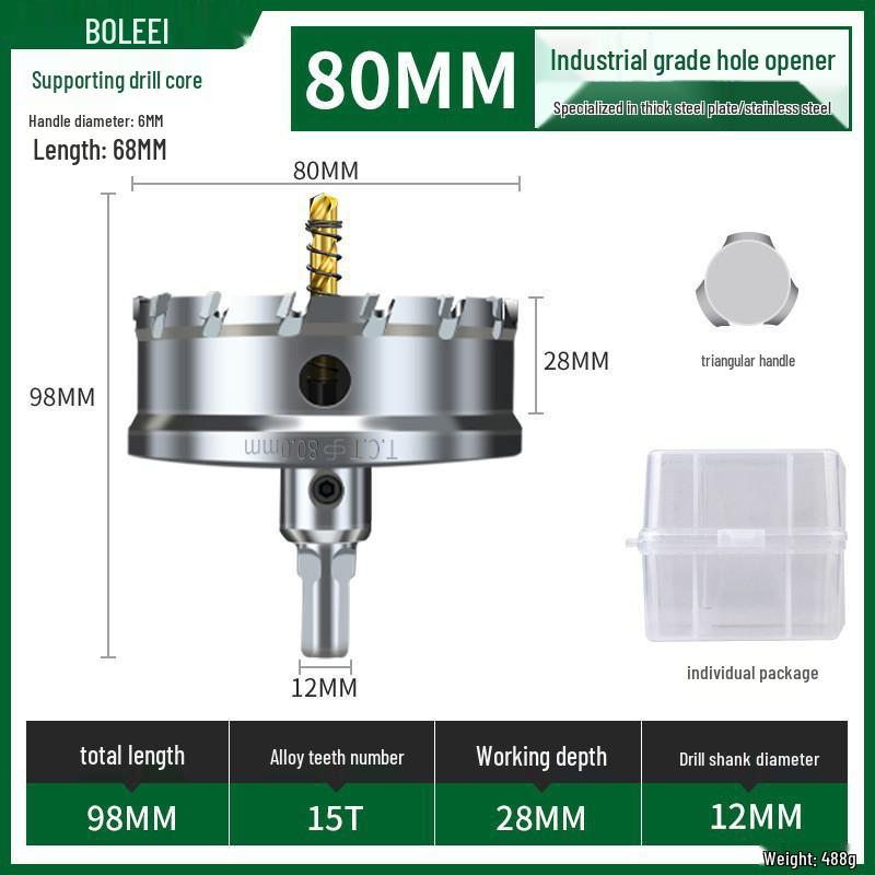 Metal için Çok Fonksiyonlu Süper Sert Paslanmaz Çelik Delik Zımbalama Matkap Ucu