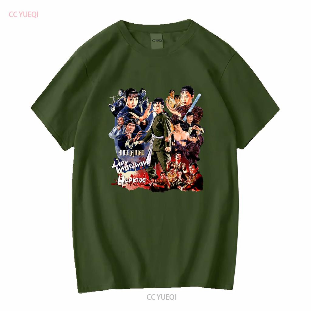 Angela Mao Lady Whirlwind Hapkido Movies T Shirt Heavy Cotton Vintage Washed Stretched Streetwear Slightly Soft Breathable