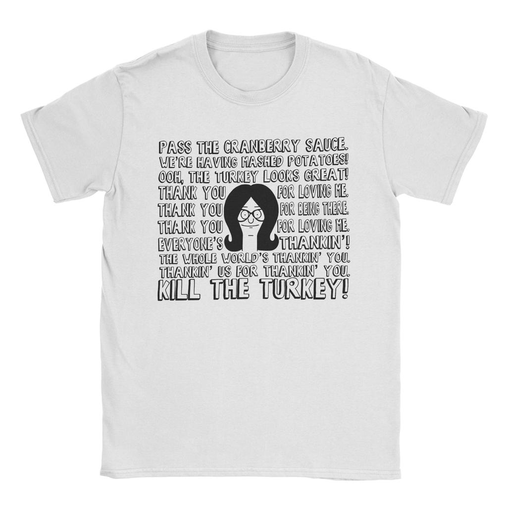 Mens Womens B-Bob Burgers Thanksgiving Song  T Shirt 100% Cotton Graphic Printed T-Shirt Happy Thanksgiving  Clothing Outfits