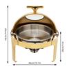 Rundes Bain-Marie Buffet-Set, Buffet-Wärmer Set, Rollhauben Edelstahl Buffet-Wärmer für Buffets, Hotel Frühstück & Brunch