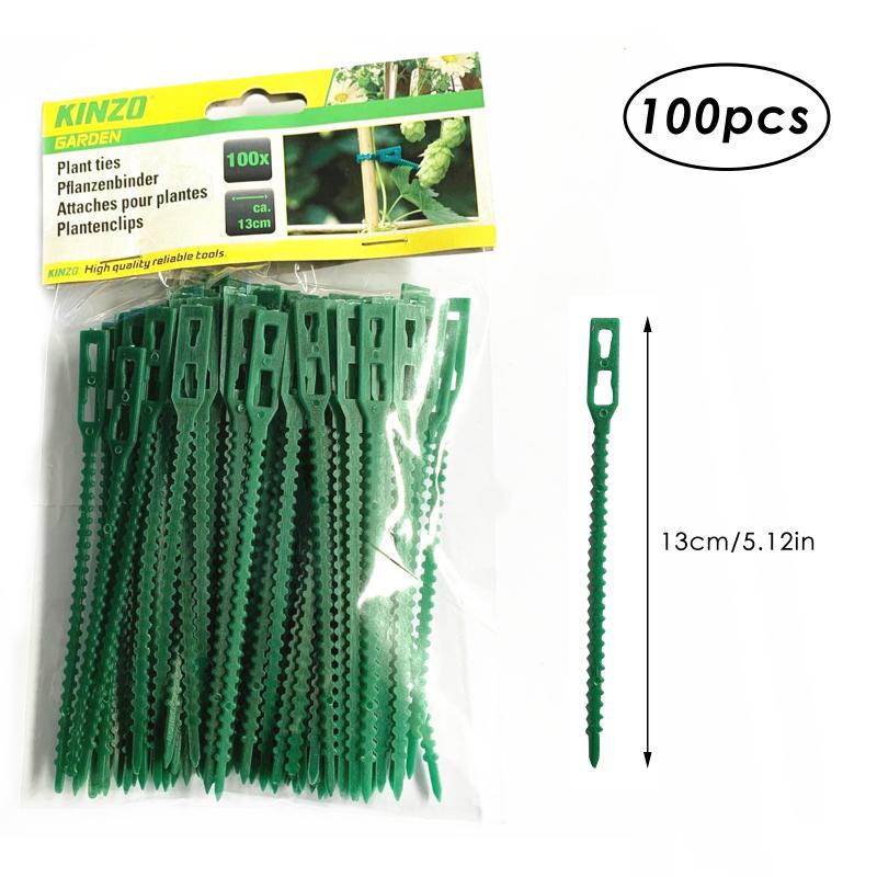 100pcs Reusable 13cm Plastic Plant Support Clips Clamps For Plants Hanging Vine Garden Greenhouse Vegetables Tomatoes Clips