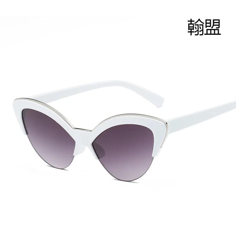 Vintage Small Fashion Cat Eye Sunglasses For Women Triangle Frame Uv400 Sun Shades Glasses Retro Hip-Hop Style Eyeglasses