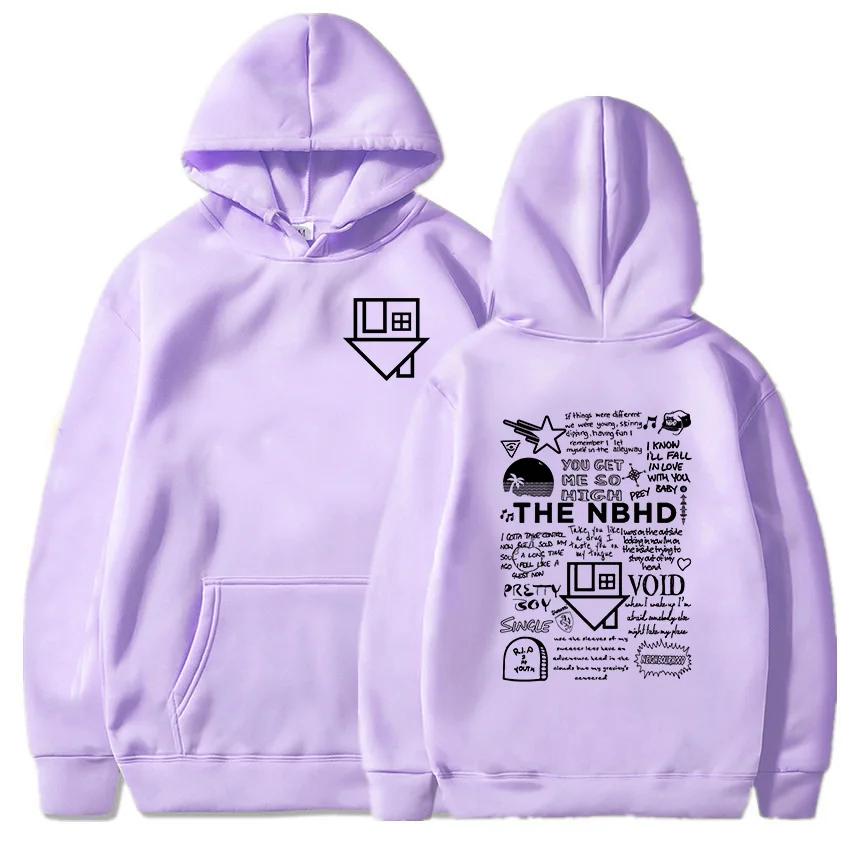 Long Sleeve Autumn Winter Warm Hoodie The Neighbourhood NBHD Band Print Men Women Hip Hop Men's Outdoor Hooded Sweatshirt