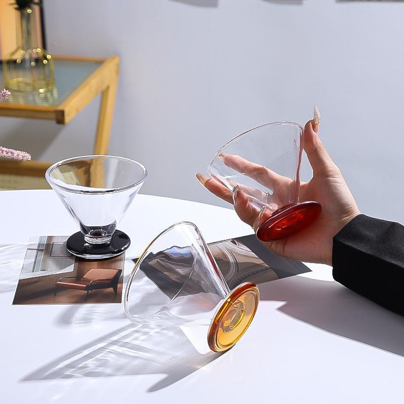 160ml French Martini Vintage Glass Cups Short Foot Cocktail Glasses Cups Creative Iced Coffee Dessert Cup Tumbler