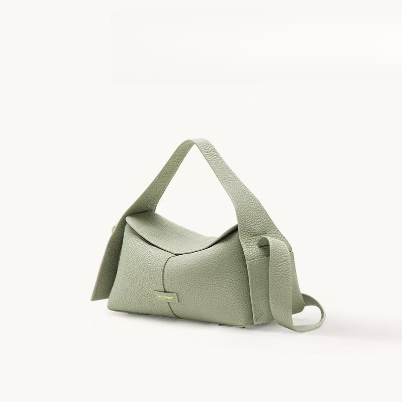 Ear-hanging Eaves Bag for Women's First Layer of Leather Commuting Hand-held Crossbody Bag