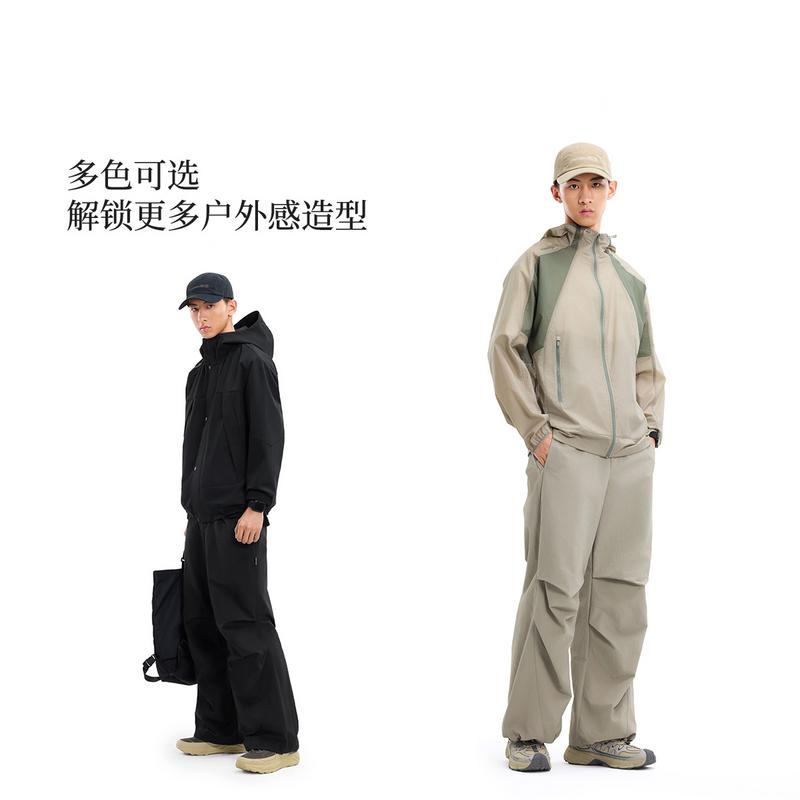 Li Ning Outdoor CF Tracing Cargo Pants Men's Rugged Brown Gray AYKW109-1